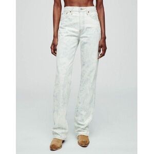 [re/done] 90s loose high rise straight leg jeans acid wash tie dye 23